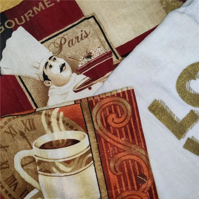 1tk 38x63cm värviline trükitud puuvillane köögi nõudepesuriie teerätik Kodupeo kujundus kingitus