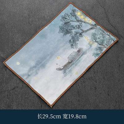 Japoniškos medvilnės ir kanapių sugeriantis rankšluostis arbatos ceremonijos priedai pilka staltiesė indų šluostė paprasta vėjo arbatos padėkliukas