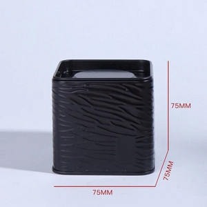 Tee ruudukujuline plekkpurk must tee kaasaskantav teepurk Väike plekkplaadiga teepurk Teesuhkru säilituskonteiner