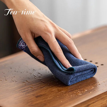 Absorbent Rag Thickened Tea Towel Cleaning Table Cleaning Tea Πανί Βαμβακερό λινό οικιακής χρήσης Πανί καθαρισμού κουζίνας Πετσέτες καθαρισμού πιάτων