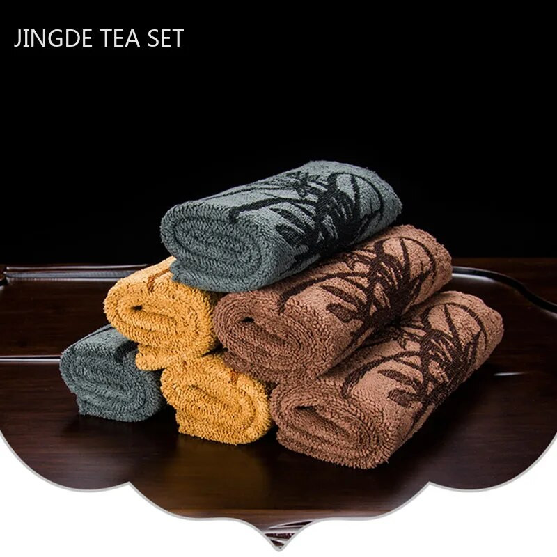 Vintage ζωγραφιστό πετσέτα τσαγιού Τραπεζάκια τσαγιού Τραπεζομάντιλα Ειδικά κουρέλια Σετ τσαγιού Αξεσουάρ καθαρισμού Home Square Absorbent Tea Mat