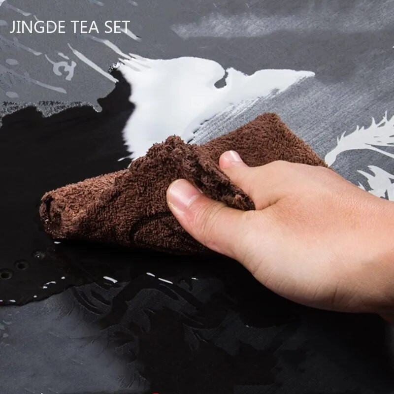 Vintage ζωγραφιστό πετσέτα τσαγιού Τραπεζάκια τσαγιού Τραπεζομάντιλα Ειδικά κουρέλια Σετ τσαγιού Αξεσουάρ καθαρισμού Home Square Absorbent Tea Mat