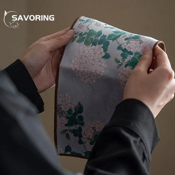 Висококачествена удебелена кърпа за чай Бутикова кърпа за почистване на чайник Попиваща кърпа за чай Салфетки за домашен чай Ча Декорация