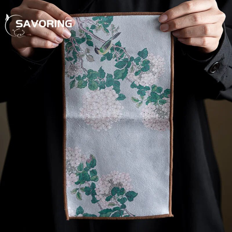 Prosop de ceai îngroșat de ultimă generație Prosop de curățare pentru ceainic Prosop de absorbție Servețele de ceai de uz casnic Pânză de ceai Decorare Cha