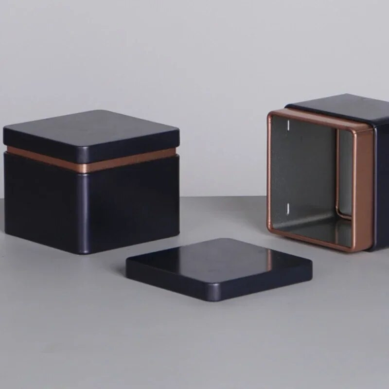 Teepurgiga suletud miniraudne teekorgija Ruudukujuline plekkkarp lahtine tee/teepillid/teekott säilituskarp pühadekinke rauaga konteiner