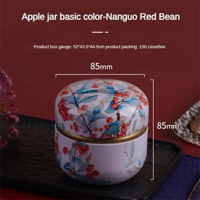 Kaasaskantav teekarp Tee Caddy kohvitee hoiustamiskonteiner Retromustriga trükitud metallpurgid Mini teekarbi korraldaja kingitused