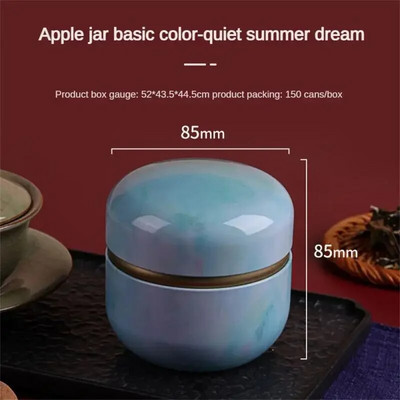 Kaasaskantav teekarp Tee Caddy kohvitee hoiustamiskonteiner Retromustriga trükitud metallpurgid Mini teekarbi korraldaja kingitused