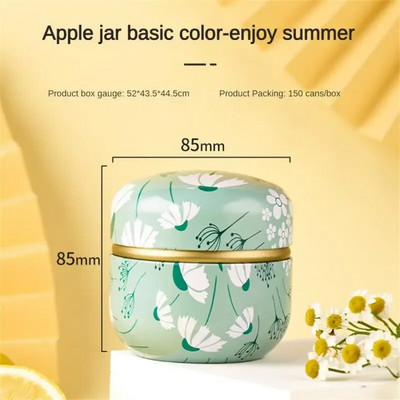 Kaasaskantav teekarp Tee Caddy kohvitee hoiustamiskonteiner Retromustriga trükitud metallpurgid Mini teekarbi korraldaja kingitused