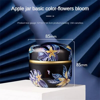 Kaasaskantav teekarp Tee Caddy kohvitee hoiustamiskonteiner Retromustriga trükitud metallpurgid Mini teekarbi korraldaja kingitused