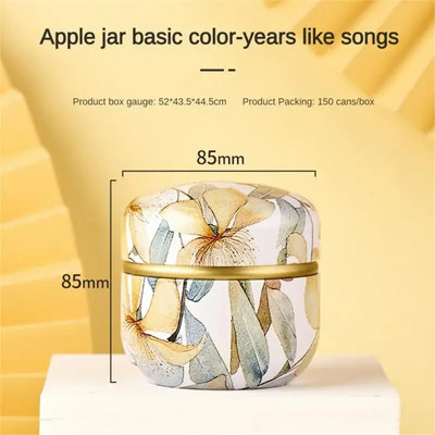 Kaasaskantav teekarp Tee Caddy kohvitee hoiustamiskonteiner Retromustriga trükitud metallpurgid Mini teekarbi korraldaja kingitused