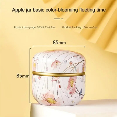 Kaasaskantav teekarp Tee Caddy kohvitee hoiustamiskonteiner Retromustriga trükitud metallpurgid Mini teekarbi korraldaja kingitused