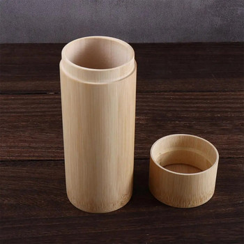 Екологична бутилка за подправки Бамбук с държач за капак Контейнер Кутия за чай Кутия за съхранение Органайзер