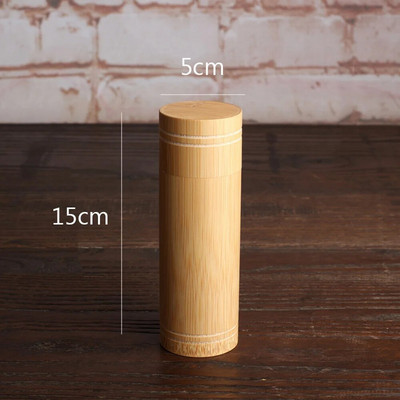 Keskkonnasõbralik vürtsipudeli bambus koos kaanehoidjaga konteineri teekanistri hoiukarbi korraldaja