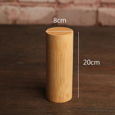 Keskkonnasõbralik vürtsipudeli bambus koos kaanehoidjaga konteineri teekanistri hoiukarbi korraldaja