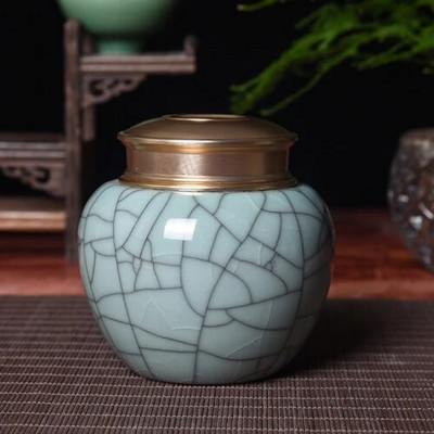 Metallkaanega keraamiline purk Tee Caddy teekarp Suletud purgi hoiupaak Teekorgiti Teekonteiner kommipurgid Toidu säilituskarp