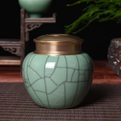 Metallkaanega keraamiline purk Tee Caddy teekarp Suletud purgi hoiupaak Teekorgiti Teekonteiner kommipurgid Toidu säilituskarp