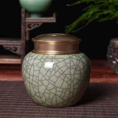 Metallkaanega keraamiline purk Tee Caddy teekarp Suletud purgi hoiupaak Teekorgiti Teekonteiner kommipurgid Toidu säilituskarp