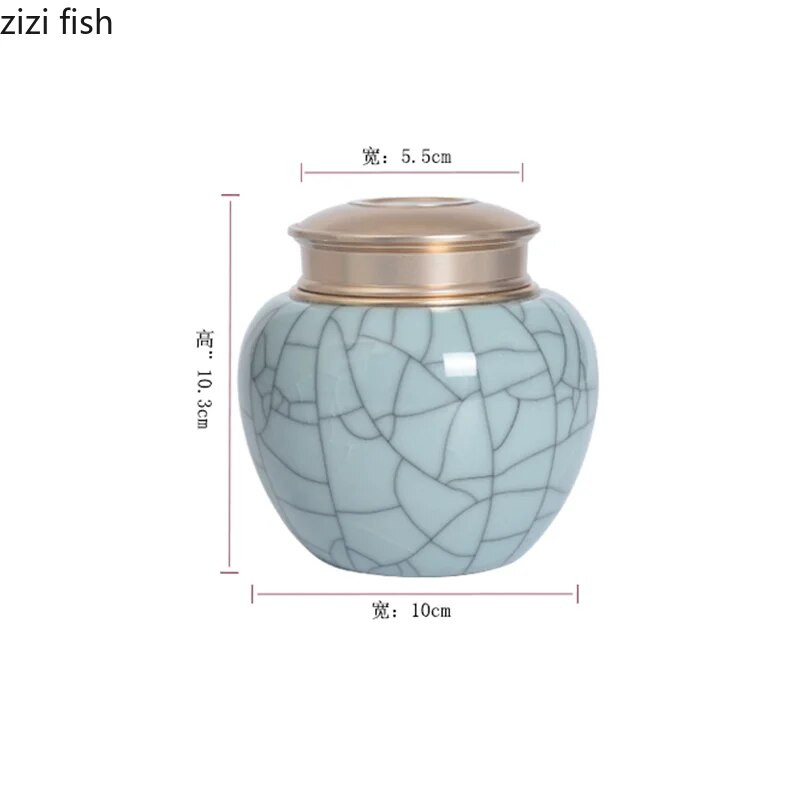 Metallkaanega keraamiline purk Tee Caddy teekarp Suletud purgi hoiupaak Teekorgiti Teekonteiner kommipurgid Toidu säilituskarp