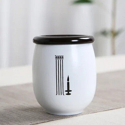 1 buc. Alb Zen mic din ceramică acasă Ganoderma Lucidum ceai boabe de cafea biscuiți bomboane borcane sigilate pastile pulbere rezervor ceramică