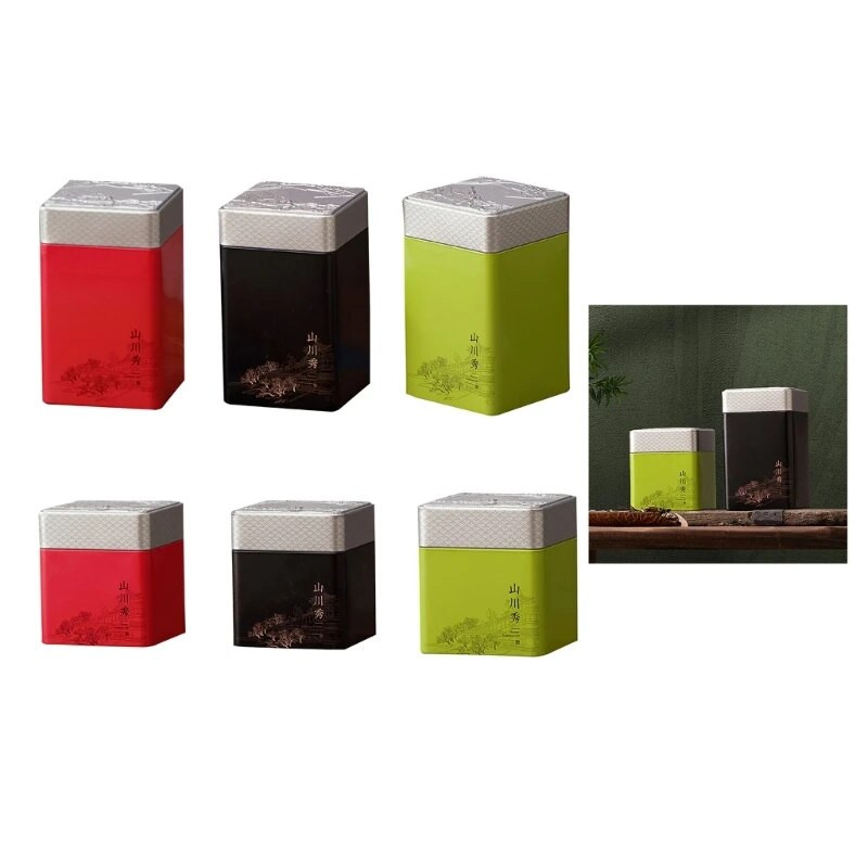 Kaasaskantav tühi teepurgi korduvkasutatav teekonteiner Väike teepakendite karp