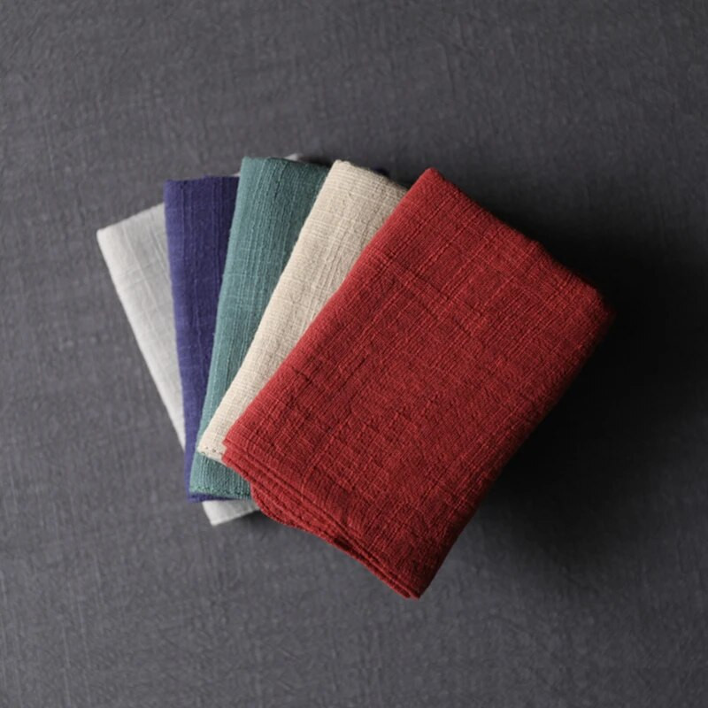 Puuvillane linane teerätik Nõudepesu salvrätikud Zen teetseremoonia matt Serveerimine lilled Aksessuaarid salvrätik taldrikule