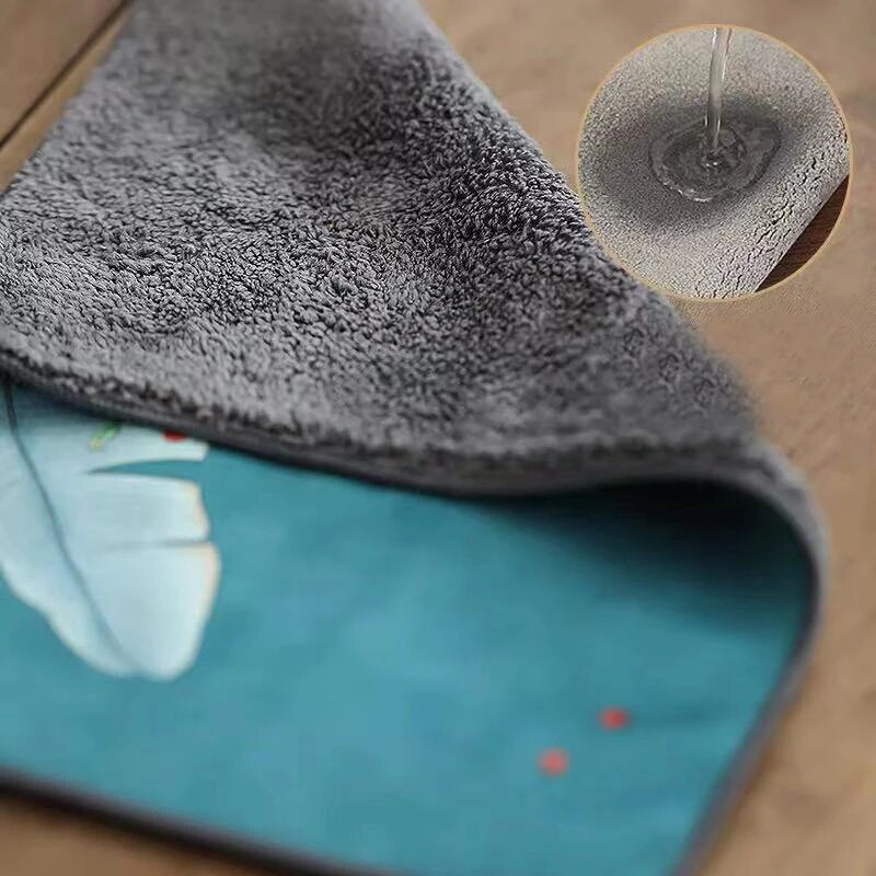 Medvilninis rankšluostis Kinų stiliaus arbatos audinys, sugeriantis molinis arbatos kilimėlis Kung Fu arbatos servetėlė arbatos priedai 20X30CM