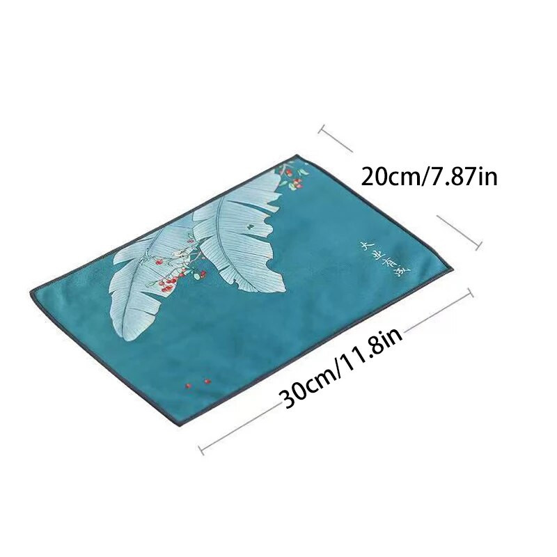 Medvilninis rankšluostis Kinų stiliaus arbatos audinys, sugeriantis molinis arbatos kilimėlis Kung Fu arbatos servetėlė arbatos priedai 20X30CM