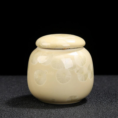 Keraamiline kristallglasuur Väike Tee Caddy Kaasaskantav Kohvihoidja Purk Köök Teepurk Vürtsid Niiskuskindel paak Teekomplekt Tarvikud