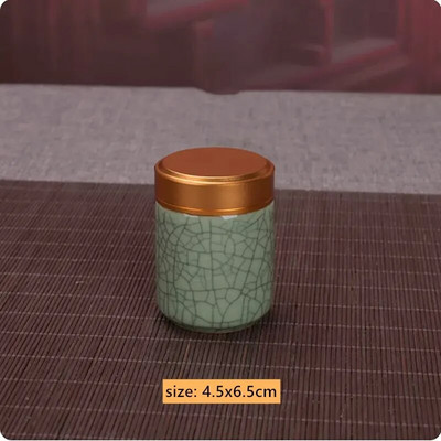 Keraamiline Tee Caddy Mini hoiukarbid Suletud kohvipulbripurgid Teelehed konteiner Kaasaskantav teekarp Korraldaja Peen teekomplekt