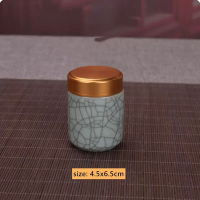 Keraamiline Tee Caddy Mini hoiukarbid Suletud kohvipulbripurgid Teelehed konteiner Kaasaskantav teekarp Korraldaja Peen teekomplekt