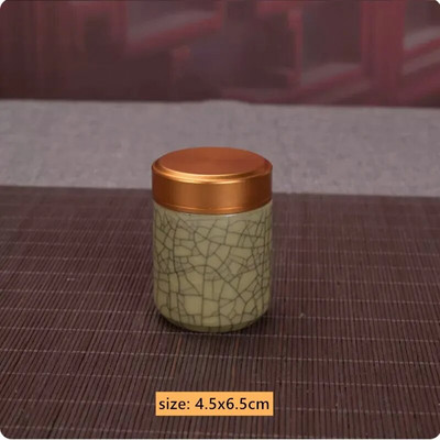 Keraamiline Tee Caddy Mini hoiukarbid Suletud kohvipulbripurgid Teelehed konteiner Kaasaskantav teekarp Korraldaja Peen teekomplekt