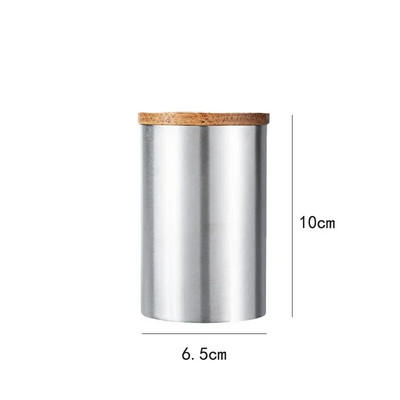 304 kanistri od nehrđajućeg čelika s poklopcem od bambusa, hermetički zatvorena posuda za pohranu hrane s poklopcem na otvaranje, staklenka za pohranu hrane za kuhinju