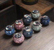 Keraamiline teepurk, puuvillane kate Niiskuskindel suletud purk tee teekarp hoiupaak teekonteiner Teekorgija hoiukarp