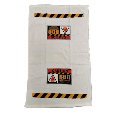 1 τεμ 41x66 εκ. Παχύ βαμβακερό απορροφητικό λευκό μπάρμπεκιου Μπάρμπεκιου Μπάρμπεκιου Βελούδινη στάμπα πετσέτα κουζίνας