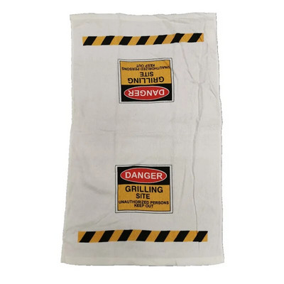 1 τεμ 41x66 εκ. Παχύ βαμβακερό απορροφητικό λευκό μπάρμπεκιου Μπάρμπεκιου Μπάρμπεκιου Βελούδινη στάμπα πετσέτα κουζίνας