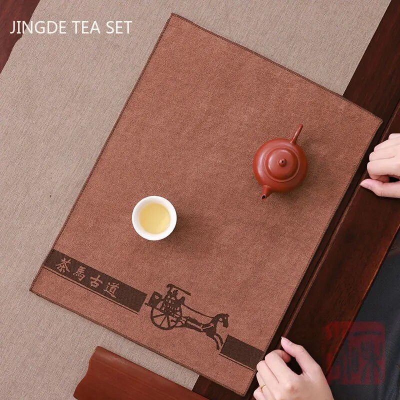 Prosop de ceai îngroșat, care absoarbe apă, bar de bucătărie, cârpă de curățare, prosop, lapte, ceainic, aparat de cafea, accesoriu special pentru set de ceai.