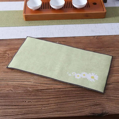 Teerätik Zen värvitud sametist imav teelapp, väike teealus, teekannu kuumakindel matt, teekunst, teetseremoonia tarvikud