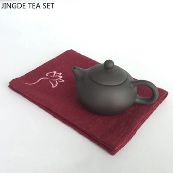 1 бр. Китайска памучна и ленена кърпа за чай Абсорбиращ парцал Кърпа за почистване на маса Кърпа за чай Почистване на домашни съдове Избършете салфетки на стол