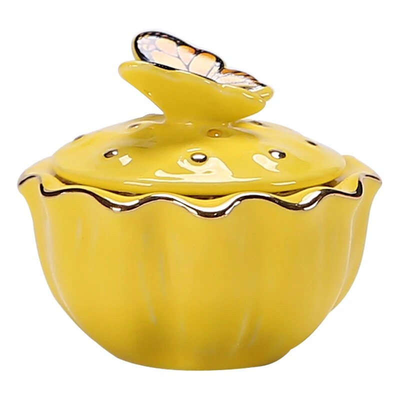 Creative Butterfly keraamiline suletud purk Kaasaskantav reisija niiskuskindel säilituspurk Kodune kohvi-teepurk hoiukonteiner Kodukaunistus