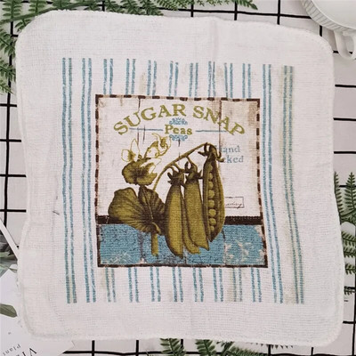 1tk 30x30cm kandiline puu-lill puuvillane froteeprindiga imav köögirätikuga nõude puhastuslapp