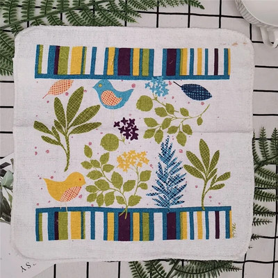 1tk 30x30cm kandiline puu-lill puuvillane froteeprindiga imav köögirätikuga nõude puhastuslapp