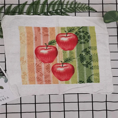 1tk 30x30cm kandiline puu-lill puuvillane froteeprindiga imav köögirätikuga nõude puhastuslapp