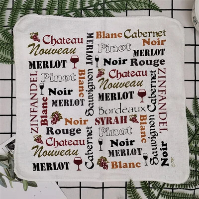 1tk 30x30cm kandiline puu-lill puuvillane froteeprindiga imav köögirätikuga nõude puhastuslapp