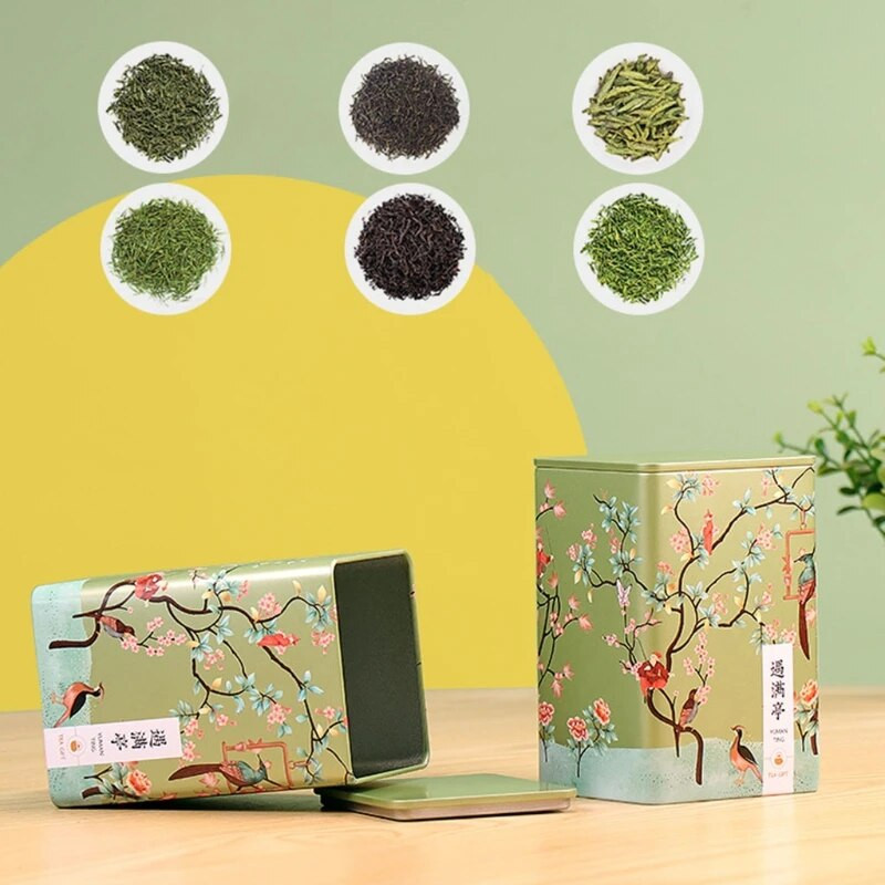 Arbatos indelis užkandžių laikymo dėžutė Metalinė saldainių skardinė senovinė virtuvės sandari kanistra kiniška arbatos dėžutė