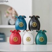 Vanaaegne keraamiline teepurk, suletud Hiina stiilis õnnekoti kujuga säilituspurgi kaunistus koduköök kohv kommid tee korraldaja