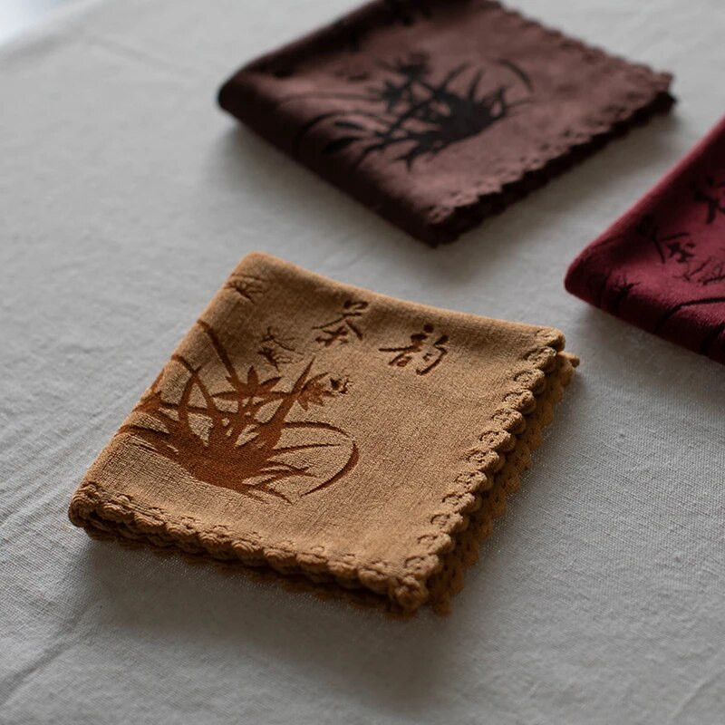 Kungfu teerätik, tipptasemel teesalvrätikud, veeimavus, paks tee laudlina, Zen Intentioni riie, Hiina tee tarvikud