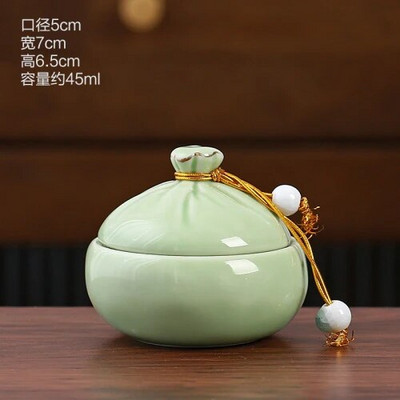 1 vnt Keraminis arbatinukas Arbatos skardinė su dangteliu Maisto indeliai Kosmetikos pakavimo skardinės Losjonų indelis Cukraus indelis Keraminiai virtuvės stiklainiai