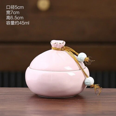 1 vnt Keraminis arbatinukas Arbatos skardinė su dangteliu Maisto indeliai Kosmetikos pakavimo skardinės Losjonų indelis Cukraus indelis Keraminiai virtuvės stiklainiai