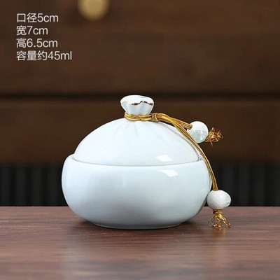 1 vnt Keraminis arbatinukas Arbatos skardinė su dangteliu Maisto indeliai Kosmetikos pakavimo skardinės Losjonų indelis Cukraus indelis Keraminiai virtuvės stiklainiai