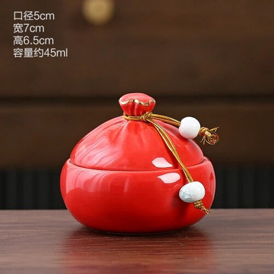 1 vnt Keraminis arbatinukas Arbatos skardinė su dangteliu Maisto indeliai Kosmetikos pakavimo skardinės Losjonų indelis Cukraus indelis Keraminiai virtuvės stiklainiai